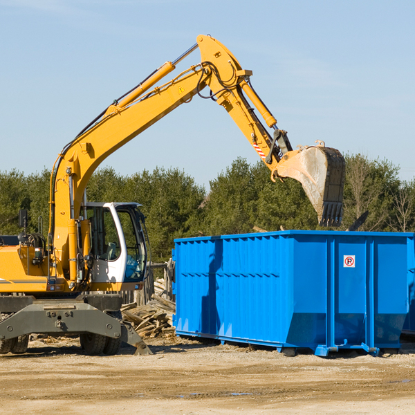 can i choose the location where the residential dumpster will be placed in Huntington Mills